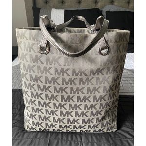 Michael Kors Jet Set Signature Jacquard Tote